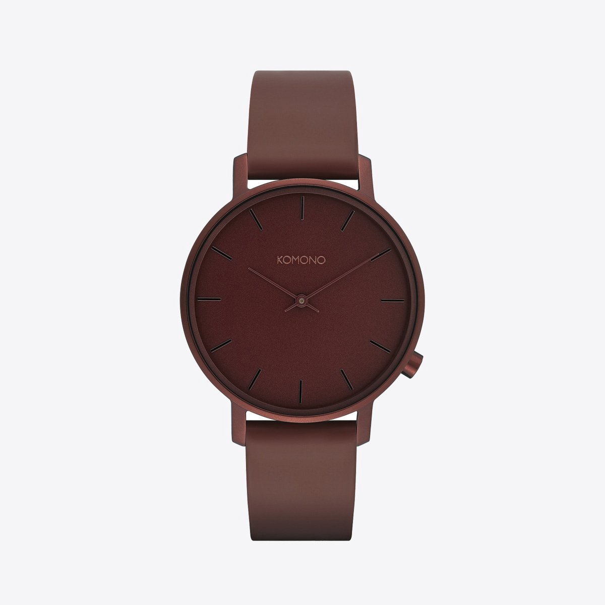 Komono Harlow Monochrome Burgundy Horloge Rood