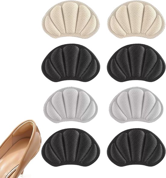 4-6 paar hielkussen, hielgreep schoenen te groot, zelfklevend hielkussen, anti-slip hielkussens, schoeninlegzolen voor dames voeringen hiel blisterbeschermers voor vrouwen mannen, pasvorm en comfort