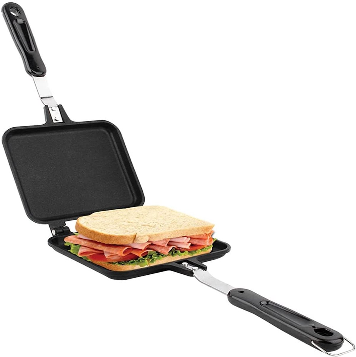 My Ninki ® Dubbelzijdige Vierkante Grillpan met Antiaanbaklaag voor Veelzijdig Koken en Gemakkelijk Onderhoud