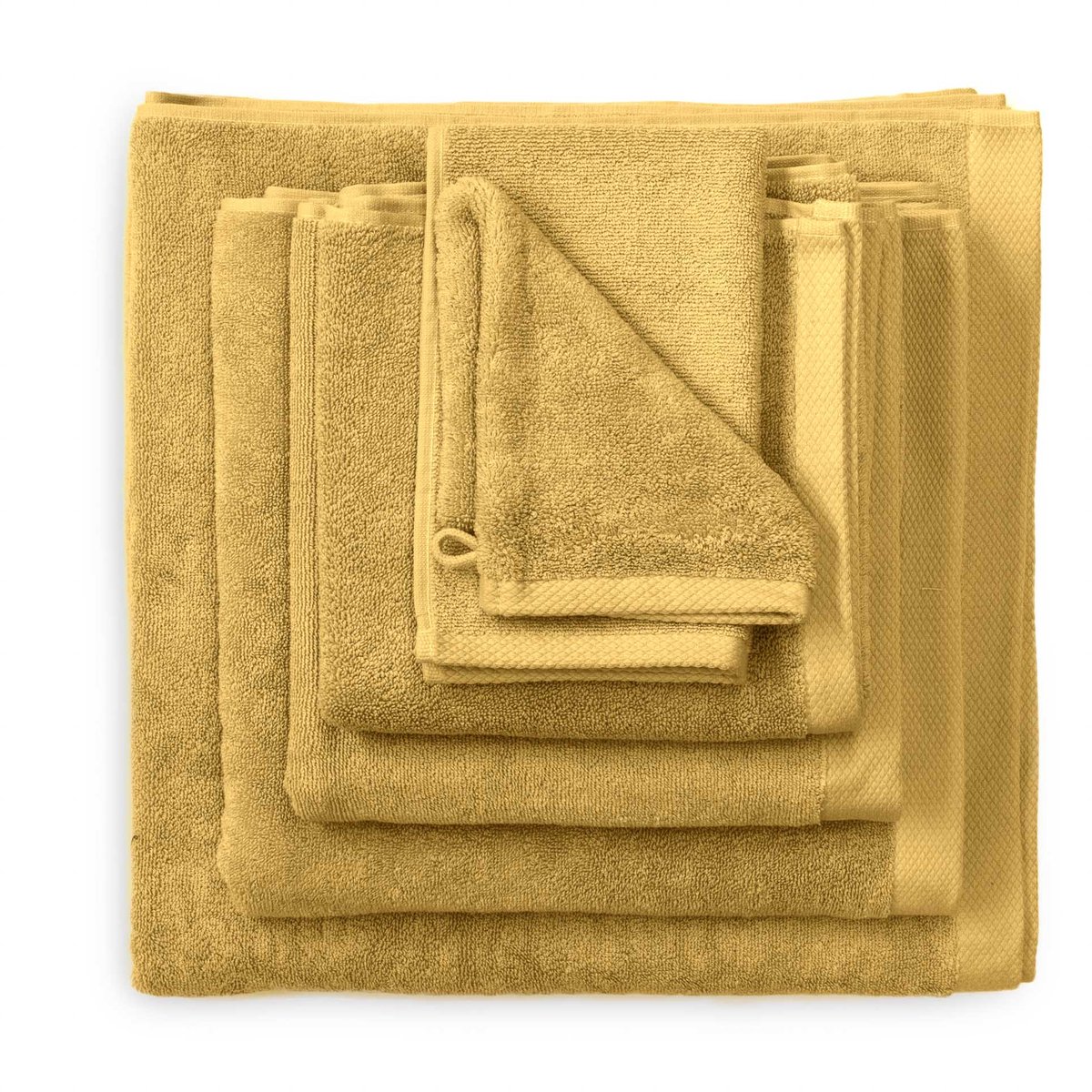 Heckett & Lane 3 stuks Premium Gastendoek 30 x 50 cm Ochre Yellow