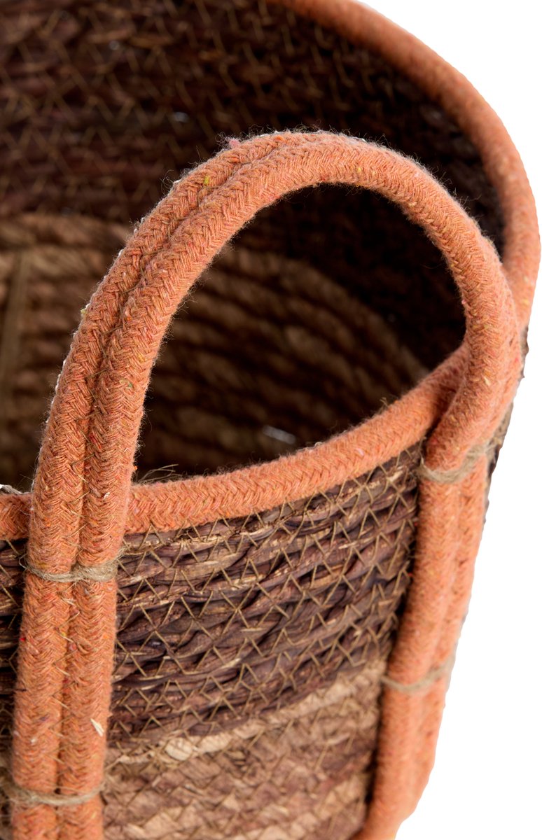 Mand KINSALE - Ø33x23cm - Bruin - Set van 3