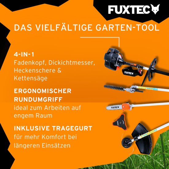 FUXTEC Multitool Benzine 4 in1 - Multigereedschap - Bosmaaier - Kettingzaag - Heggenschaar - FX-MT152 van FUXTEC — afbeelding 4