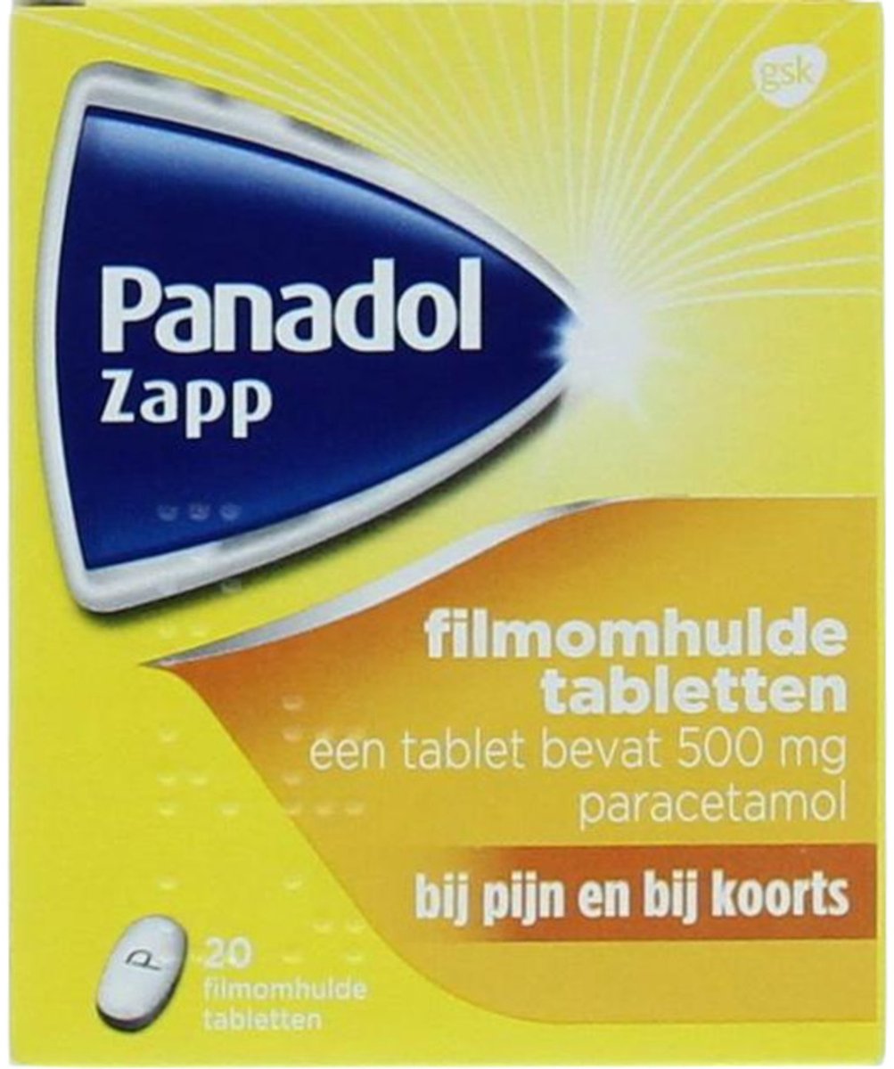 Goedkoopste Panadol Zapp 500mg - 1 x 20 tabletten