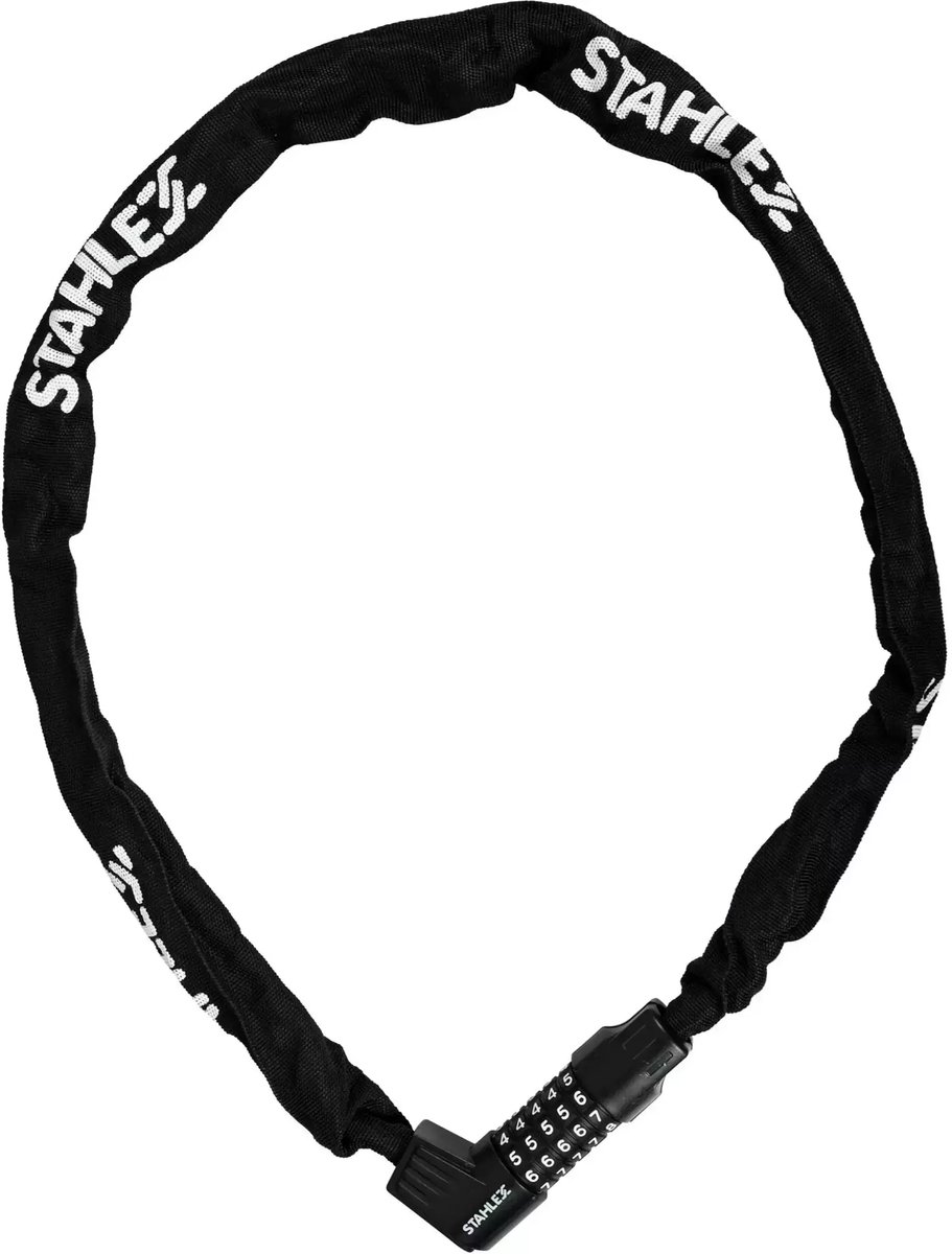 Benson Ketting-cijferslot - Gehard staal - Canvas beschermhoes - 6 x 1200 mm - Zwart