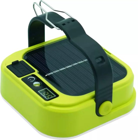 Lampe de camping solaire Benson avec batterie externe et luminosité réglable