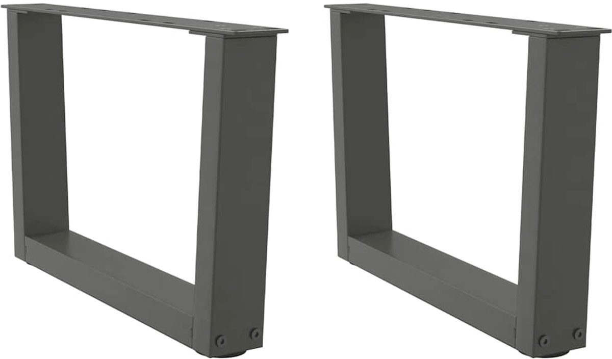 vidaXL Salontafelpoten - 2 - st - V-vormig - 60x(30-31,3) - cm - staal - antraciet