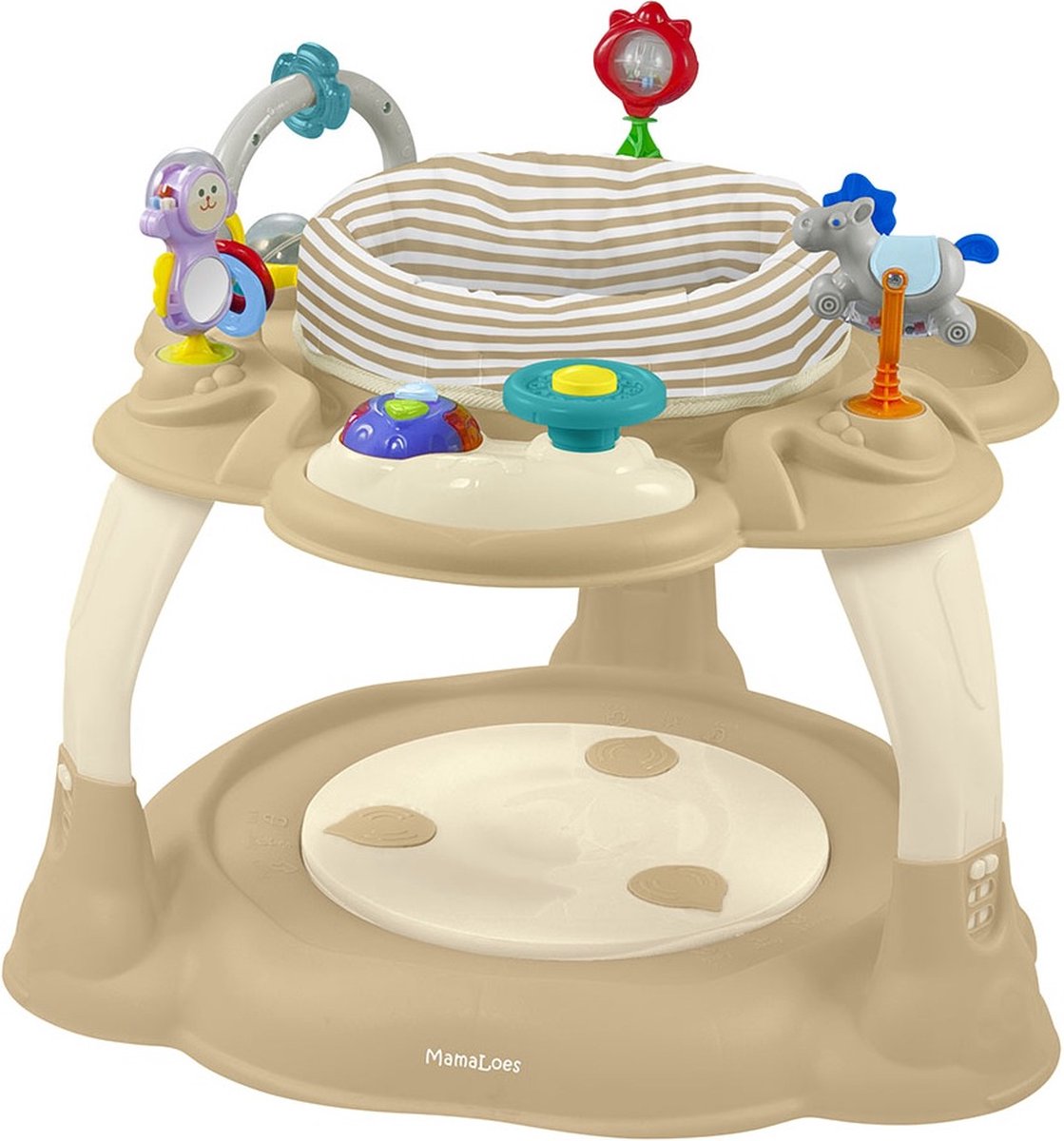 MamaLoes Activity Center - Jolly - Beige - Activiteiten Tafel - Activiteitenbord - Baby Bouncer - Baby Jumper — afbeelding 14