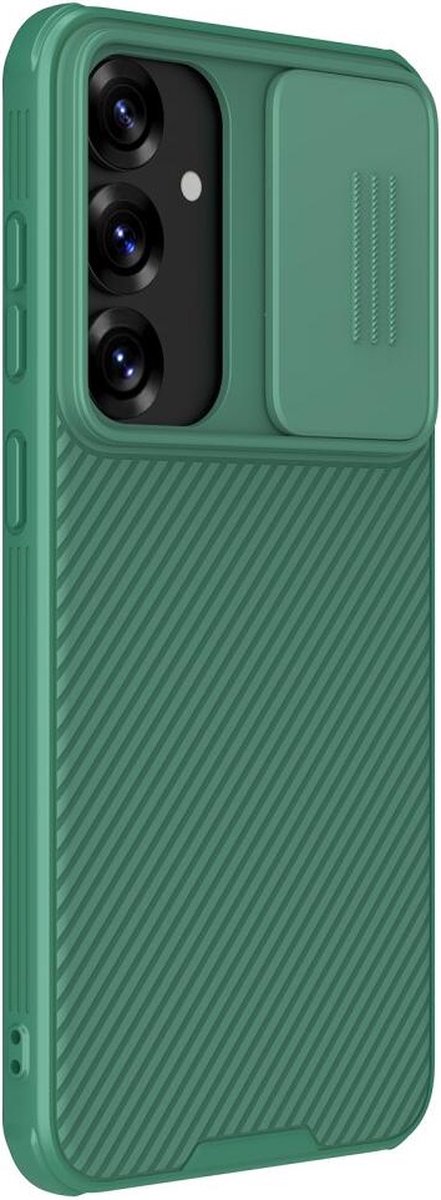 Nillkin CamShield Hoesje Geschikt voor Samsung Galaxy S25 Plus - Back Cover met Camera Slider - Extra Camera Bescherming - Groen