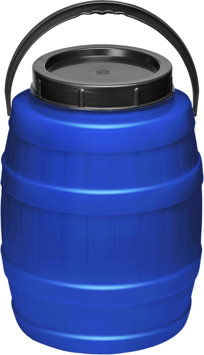 Garronda 12l Kunststof Trommel Met Deksel - Vat - HDPE - Voedselvat – Blauw - GD-STE-BarrelT