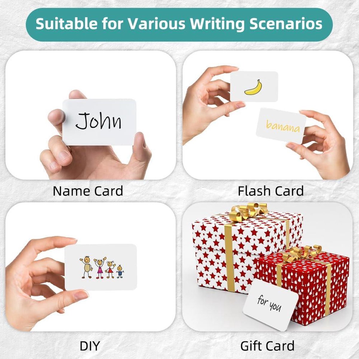 Lot De 200 Cartes Postales Vierges A6 Blanches - 14,8x10 Cm, Papier 350 G/m², Imprimables Recto-verso - Pour DIY, Invitations, Apprentissage