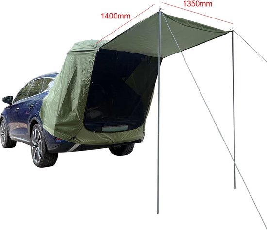 Rustive Kampeertent - Auto Achtertent - Outdoortent - Regenbestendig - Zonneschijnwerend - Camping Autotent - Tent voor Auto van Rustive — afbeelding 3