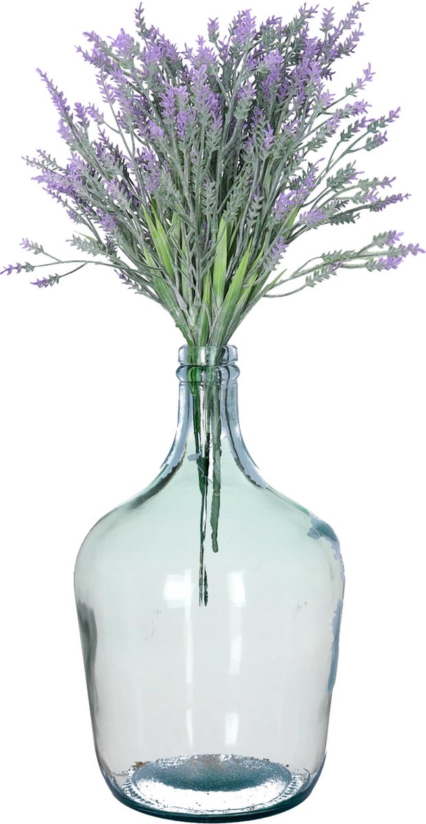 Bellatio Design Kunstbloem bos Lavendel/lavendula - 2x - 41 cm - 5 takken - paars - kunst zijdebloem