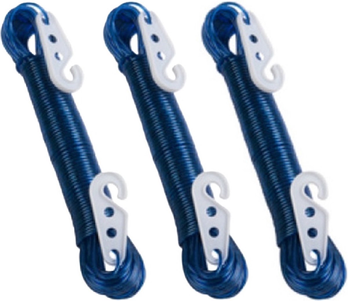 Lifetime Clean Waslijn - 3x - 20 meter - PVC - blauw - drooglijn / waslijndraad - wasgoed ophangen - met 2 haakjes