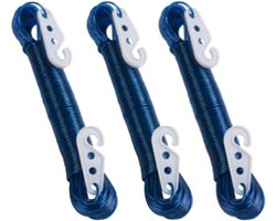 Lifetime Clean Waslijn - 3x - 20 meter - PVC - blauw - drooglijn / waslijndraad - wasgoed ophangen - met 2 haakjes