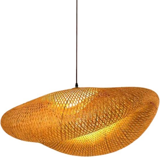 Strohhut hanglamp Bamboe geweven hanglamp E27 Rattan lampenkap kroonluchter in hoogte verstelbare retro industriële hanglamp land woonkamer gang keuken verlichting kantoor slaapkamer, 45 cm Strohhut hanglamp Bamboe geweven hanglamp E27 Rattan lampenkap kroonluchter in hoogte verstelbare retro industriële hanglamp land woonkamer gang keuken verlichting kantoor slaapkamer, 45 cm