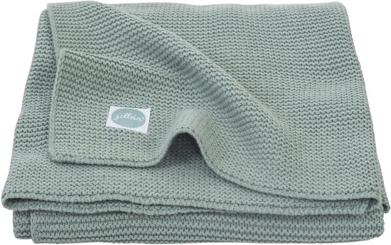 Jollein Baby Deken Ledikant 100x150cm - Basic Knit - Forest Green