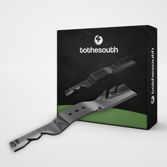 3x To the South® 35.8 cm 3-in-1 maaimes geschikt voor Husqvarna (Rider), Jonsered, McCulloch, Partner & Zenoah - 94cm maaidek - set van 3 messen van To the South — afbeelding 5