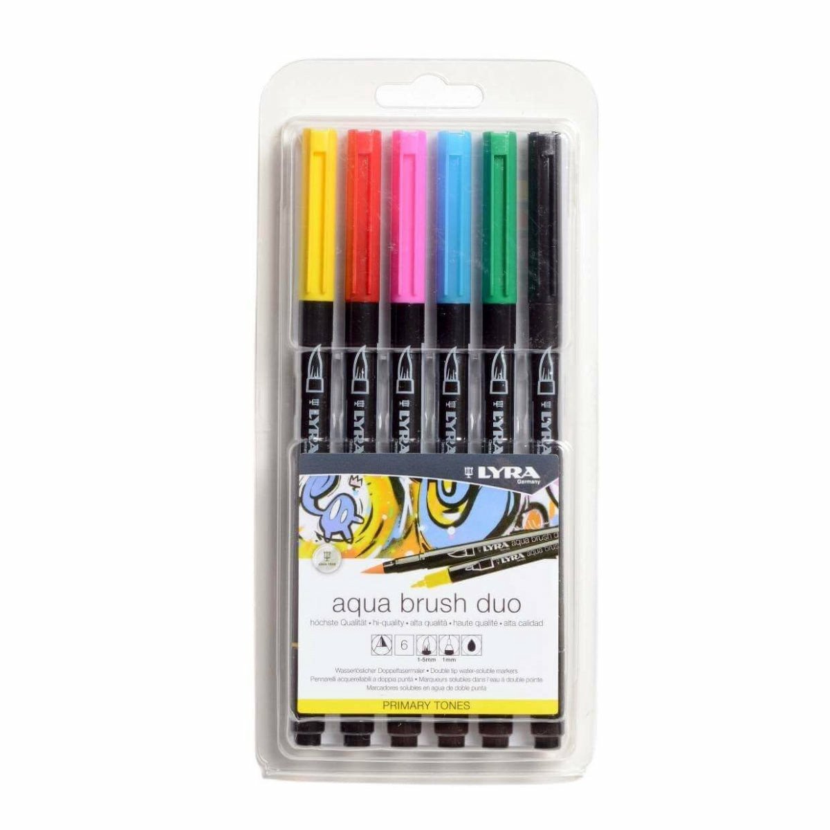 Lyra Aqua Brush Duo viltstift Verschillende kleuren 6 stuk(s)