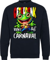 Sweater Oeteldonk viert Carnaval | Carnavalskleding | Foute Party | Navy | maat L