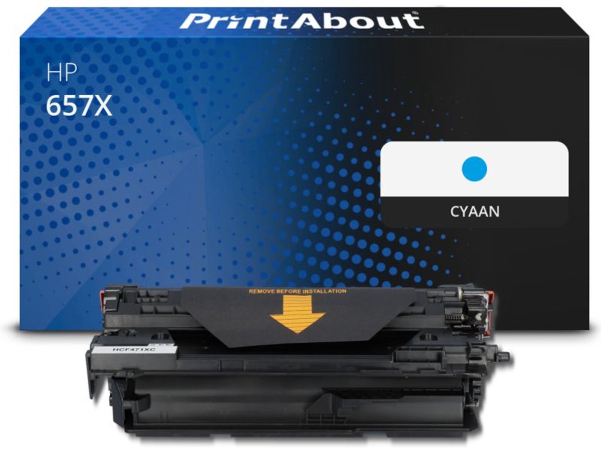 PrintAbout Huismerk HP 657X (CF471X) Toner Cyaan Hoge capaciteit