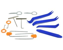 GEKO Trim- en radiodemontageset - Beschermend kunststof - Geschikt voor auto-elektronica - 12-delig GEKO Trim- en radiodemontageset - Beschermend kunststof - Geschikt voor auto-elektronica - 12-delig