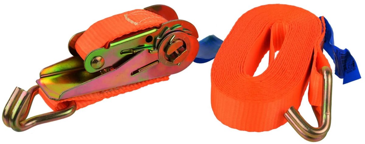 GEKO Rateltrekband - 5m - 1000 kg - Polyester - J-haken