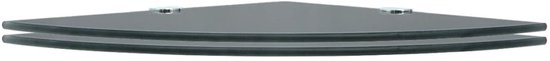 vidaXL Hoekschap met Chromen Dragers 45x45 cm Glas Wit Schap Plank Hoekplank