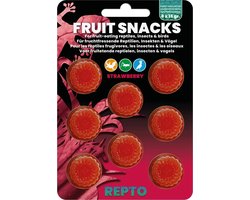 Repto Fruit snacks mix 8x15 g gelcups voor reptielen, vogels en insecten Aardbei