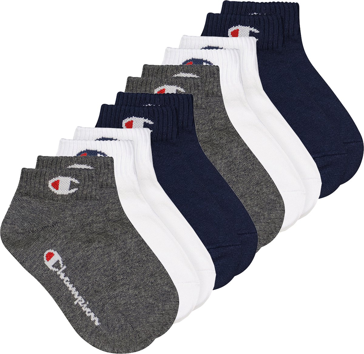 SOKKEN 6 paar Champion Quarter sokken 46 Unisex sneaker korte sokken Marineblauw