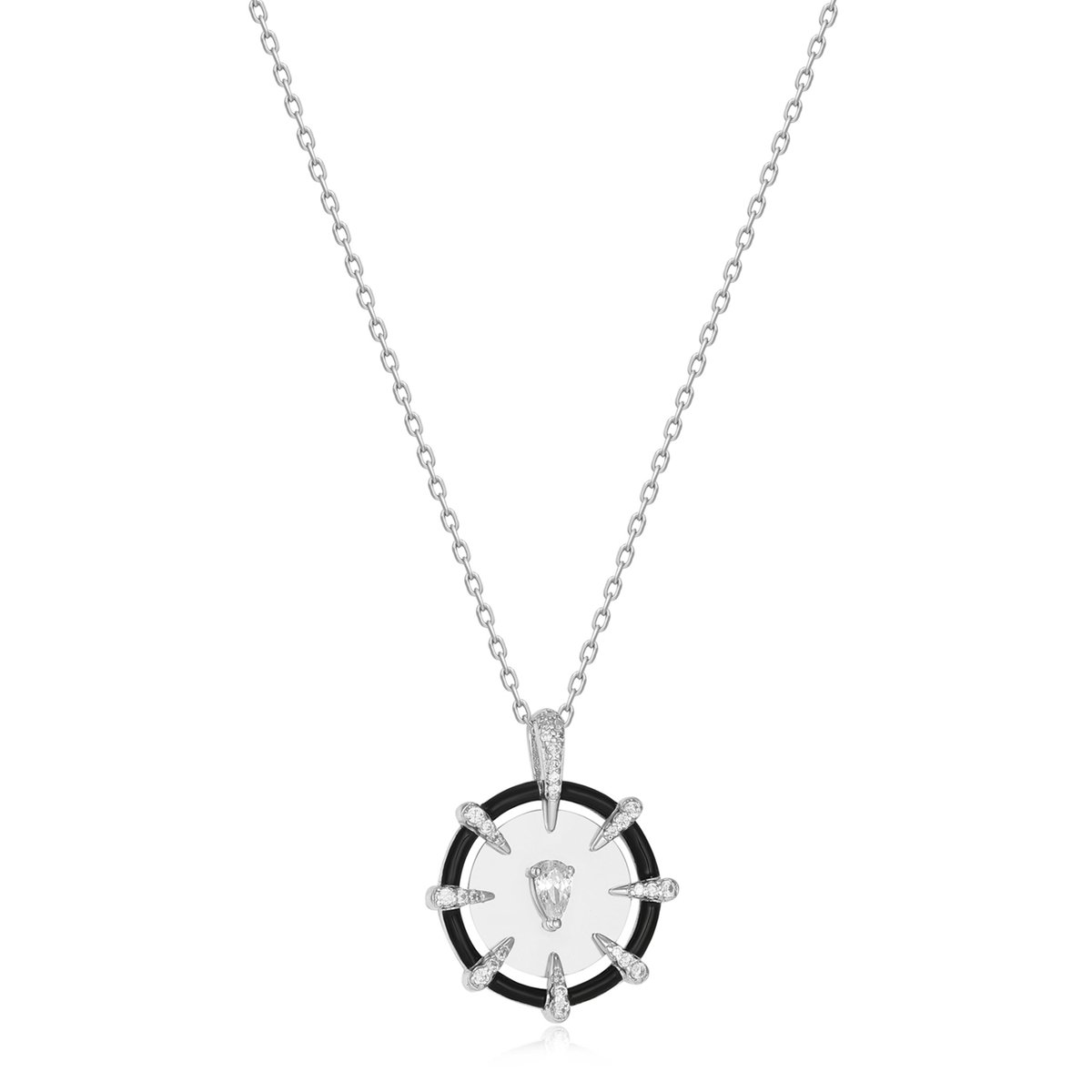 Ania Haie AH N053-08H Polished Punk Dames Ketting - Collier - Sieraad - Schakelketting - Zilver - 925 Zilver - Anker - 19 mm breed - 45 cm lang