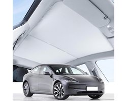 Zonnedak zonneklep voor schuifdak Skylight zonnestralen uv-bescherming Tesla Model Y 2020-2024 - Zilver