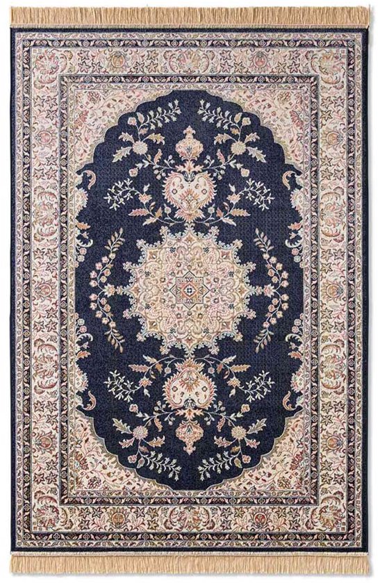 Tapis persan - Regal Victor bleu foncé 67x210 cm