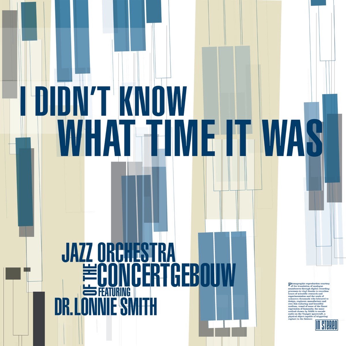 Jazz Orchestra Of The Concertgebouw & Dr. Lonnie Smith - I Didn't Know What Time It Was (CD)