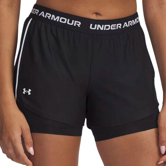 Under Armour Tech Play Up 2in1 Shorts Dames Sportbroek - Zwart - Wit