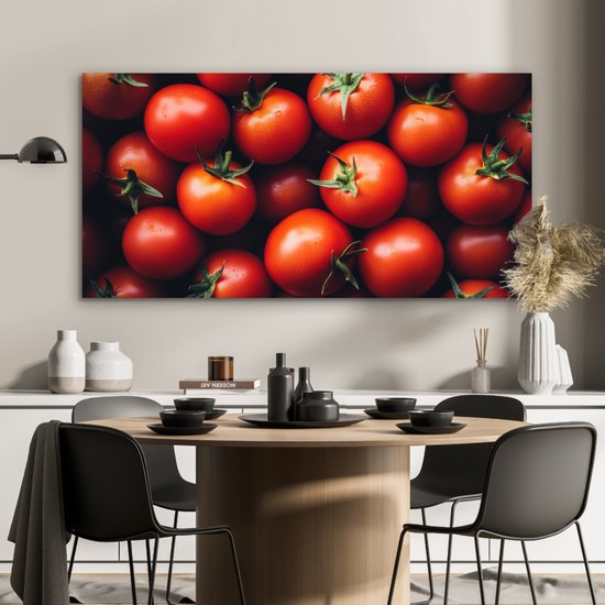 Tableau aluminium 120x60 cm - Décoration murale métal - Légume - Rouge - Tomates - Décoration murale métal salon - Décoration industrielle - Photo sur dibond - Accessoires industriels chambre