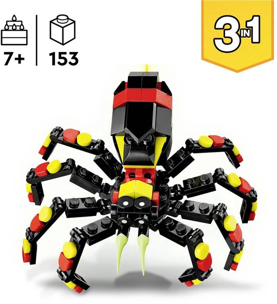 Spinvan LEGO Creator 3in1 Wilde dieren: spannende spin - Bouwset voor 7+ jaar ...