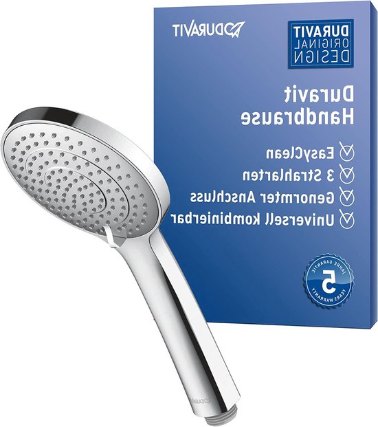 Duravit Universele Handdouche 3 straalsoorten rvs geborsteld UV0652016070 Duravit Universele Handdouche 3 straalsoorten rvs geborsteld UV0652016070