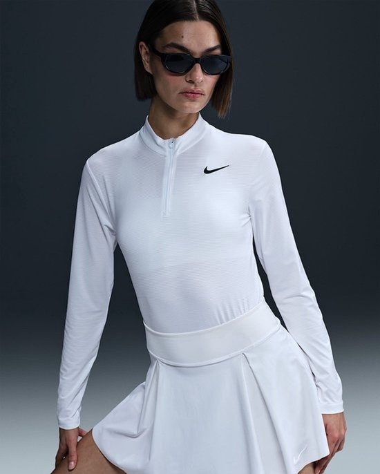 Nike Dames Victory Dri-Fit Golftop 1/2 Zip UV Wit