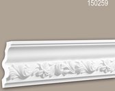 Kroonlijst 150259 Profhome Sierlijst Lijstwerk rococo barok stijl wit 2 m
