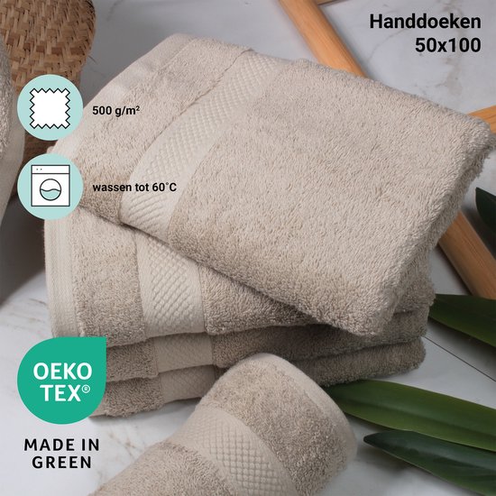 DoubleDry Serviettes Hotel Collection 50x100 cm - lot de 12 pièces - taupe