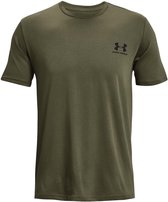 Under Armour UA M SPORTSTYLE LC Short Sleeve Heren Sportshirt - Groen - Maat L