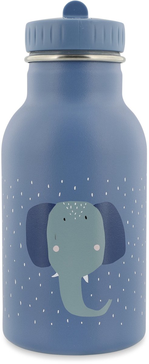 Trixie Thermos Drinkfles - Mrs. Elephant - RVS Waterfles voor kinderen - Lekvrije Fles - 350ml - Blauw van Trixie — afbeelding 5