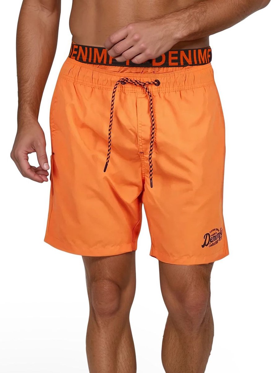 DENIMFY Heren Short DFNeo bequem Oranje 4XL Volwassenen Zwembroek Zwemshort — afbeelding 15