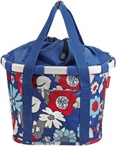 Fietsmand vooraan "Bike Basket" , indigo bloemist
