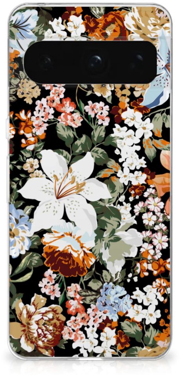TPU Case voor Google Pixel 8 Pro Dark Flowers