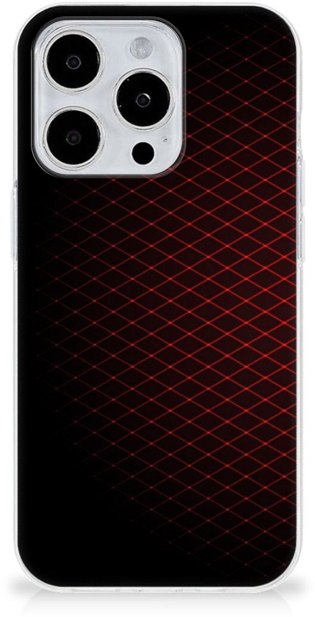 iPhone 15 Pro Max TPU bumper Geruit Rood
