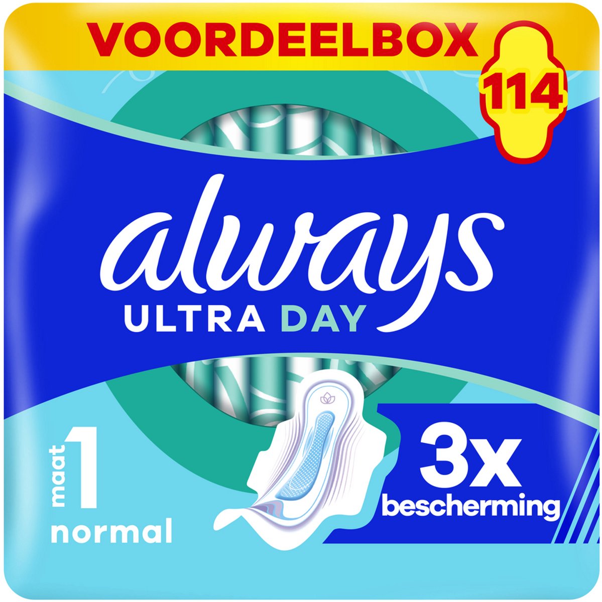 Goedkoopste Always Ultra Normal Maandverband met Vleugels Maat 1 - 114 stuks