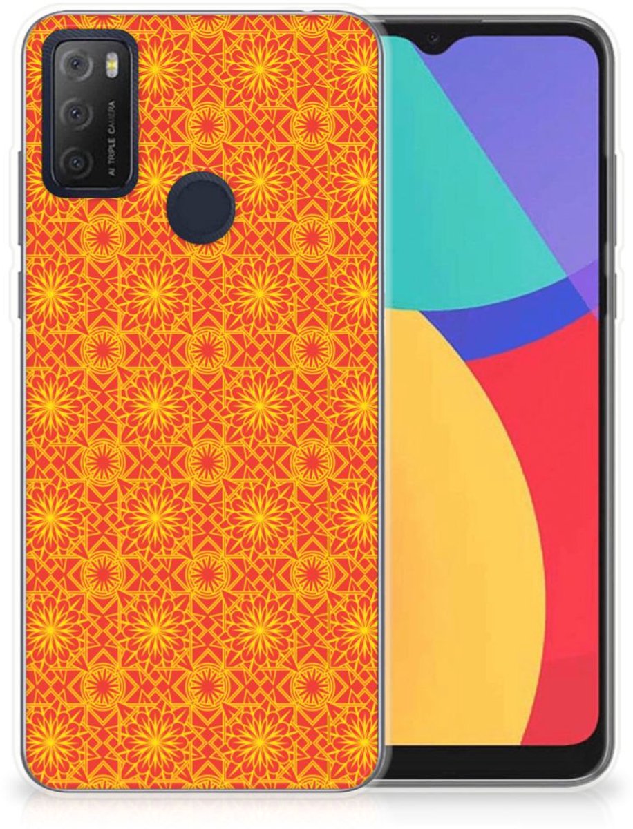 Alcatel 1S (2021) TPU bumper Batik Oranje