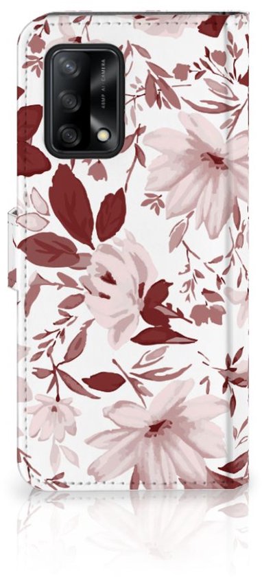 Bookcase OPPO A74 4G téléphone portable cas aquarelle Fleurs