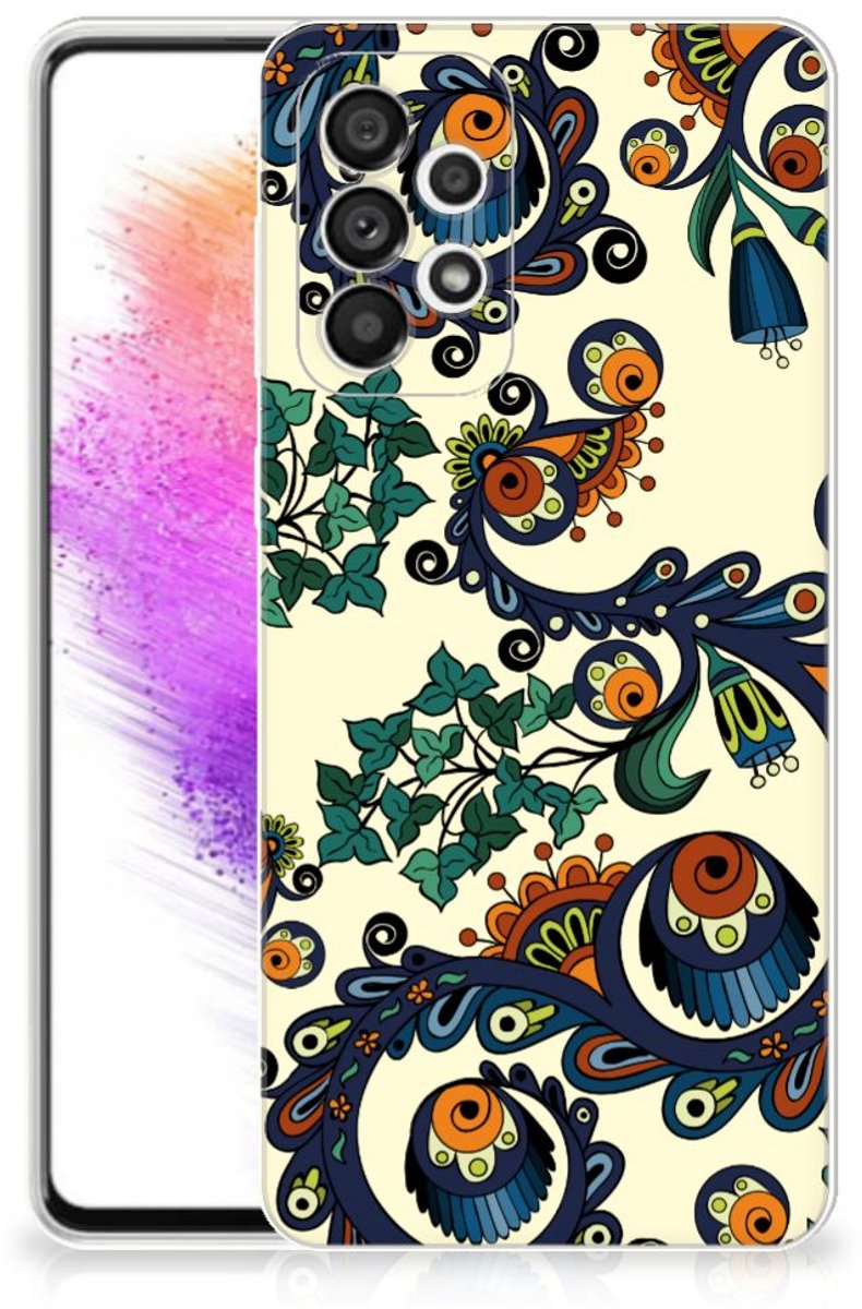 Siliconen Hoesje Samsung Galaxy A73 5G Barok Flower